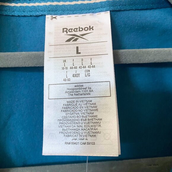 NEW Blue Reebok Varsity Collar Top Sz L - Picture 4 of 8